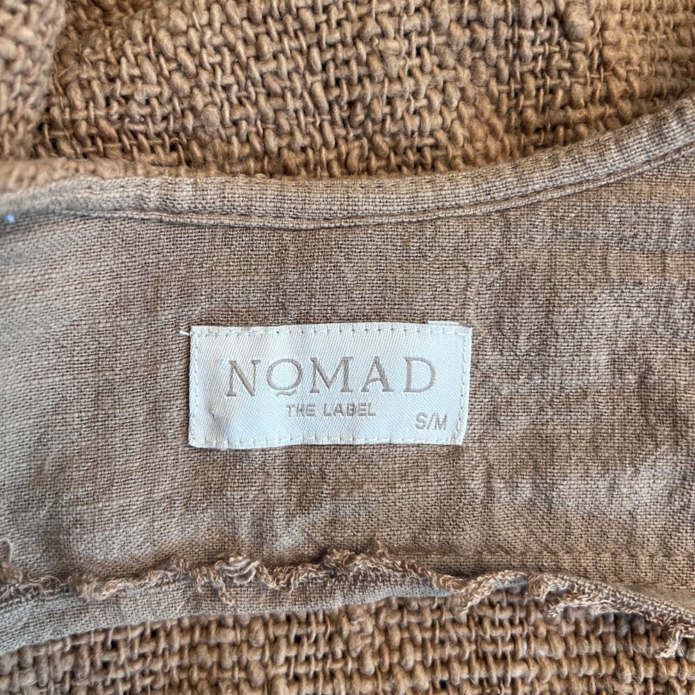 Nomad the Label Small / Medium Bloom Cotton Shrug in Desert Sand Boxy Boho - Picture 12 of 13
